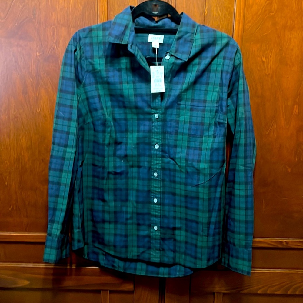 J Crew plaid button down - BNWT